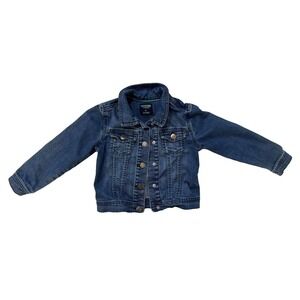 OshKosh Denim Jacket Toddler 5T Blue Jean Trucker Button Genuine Kids Edition‎